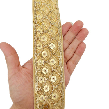Embroidered Velvet Fabric Sequins Trim Indian Sari Border, Sequin Trimming, Sequinned Lace